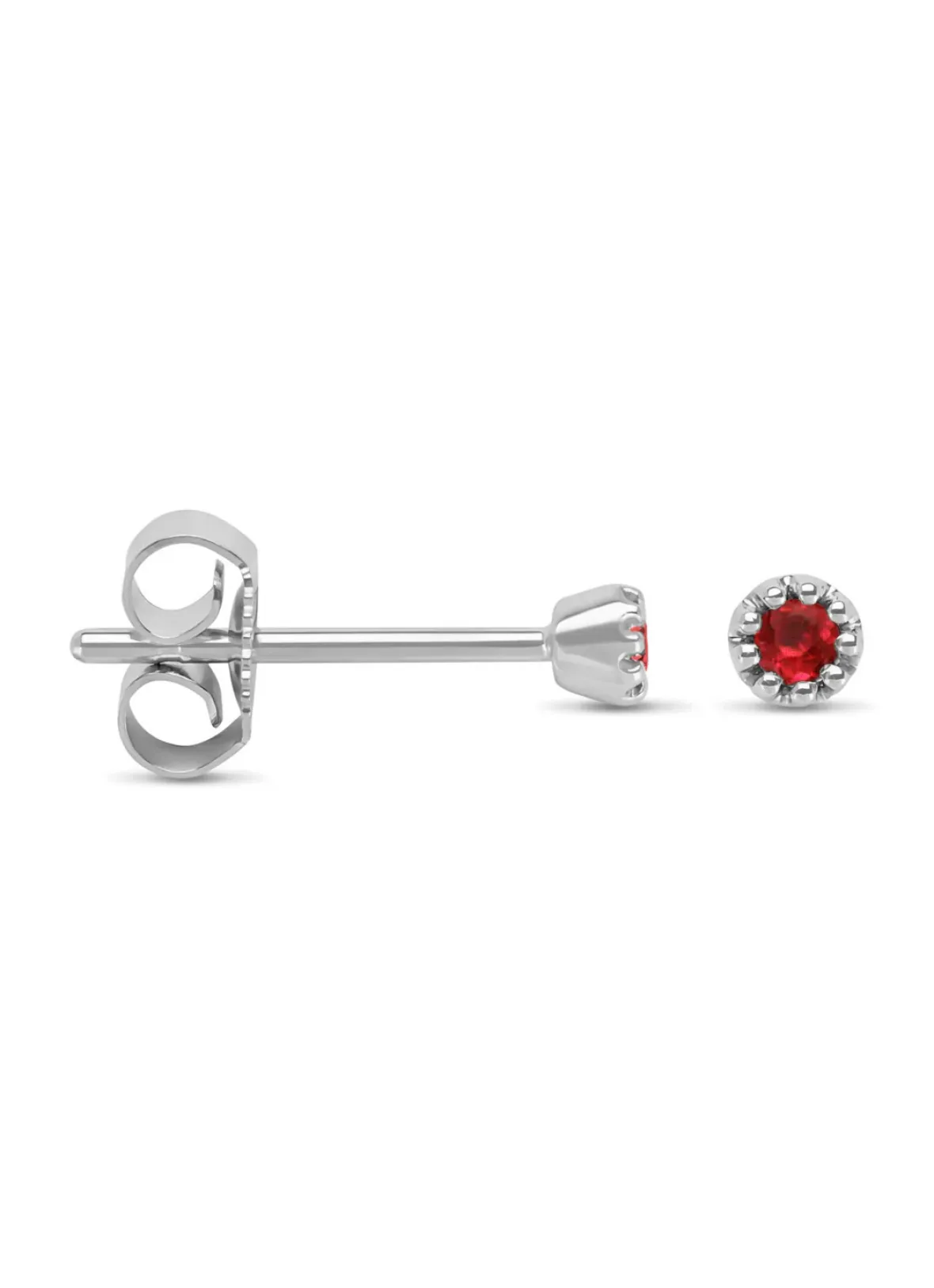 Diamond Point Witgouden Oorsieraden|Oorsieraden Met Kleurstenen<Witgouden oorsieraden, 0.10 ct robijn, Joy