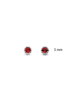 Diamond Point Witgouden Oorsieraden|Oorsieraden Met Kleurstenen<Witgouden oorsieraden, 0.10 ct robijn, Joy