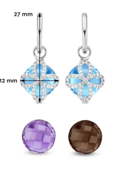 Diamond Point Witgouden Oorsieraden|Oorsieraden Met Kleurstenen<Witgouden oorsieraden, 10.70 ct topaas, Varié