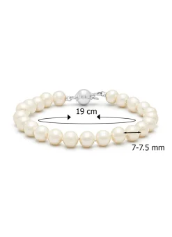 Diamond Point Witgouden Armbanden|Parel Armbanden<Witgouden parelarmband Rivièra