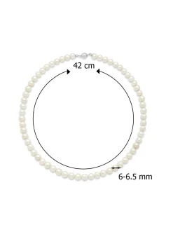Diamond Point Witgouden Colliers|Parelkettingen<Witgouden parelketting Rivièra