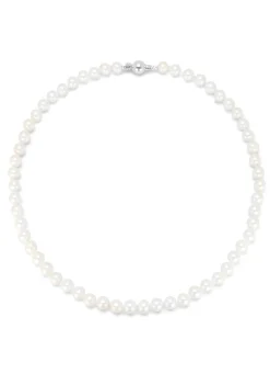 Diamond Point Witgouden Colliers|Parelkettingen<Witgouden parelketting Rivièra