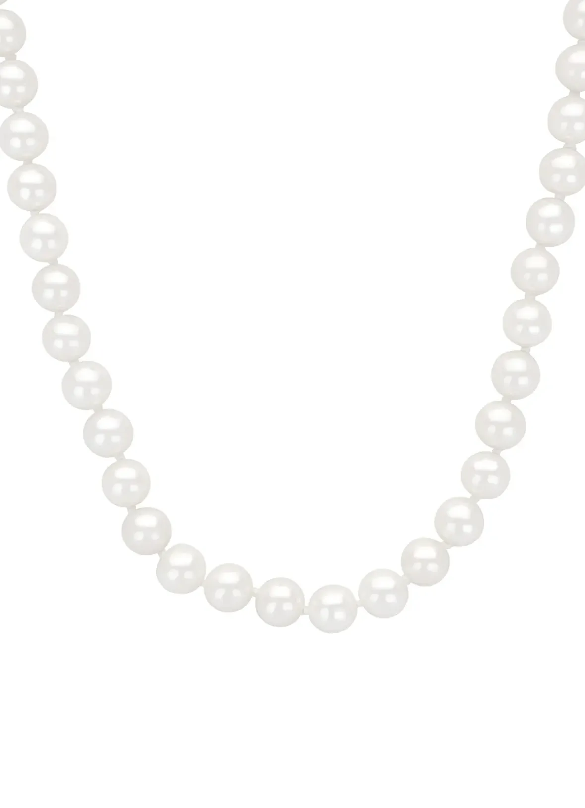 Diamond Point Witgouden Colliers|Parelkettingen<Witgouden parelketting Rivièra