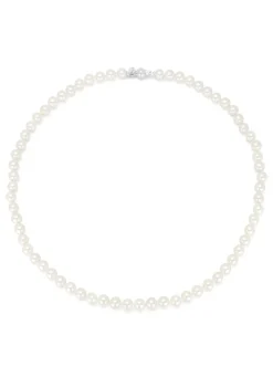 Diamond Point Witgouden Colliers|Parelkettingen<Witgouden parelketting Rivièra