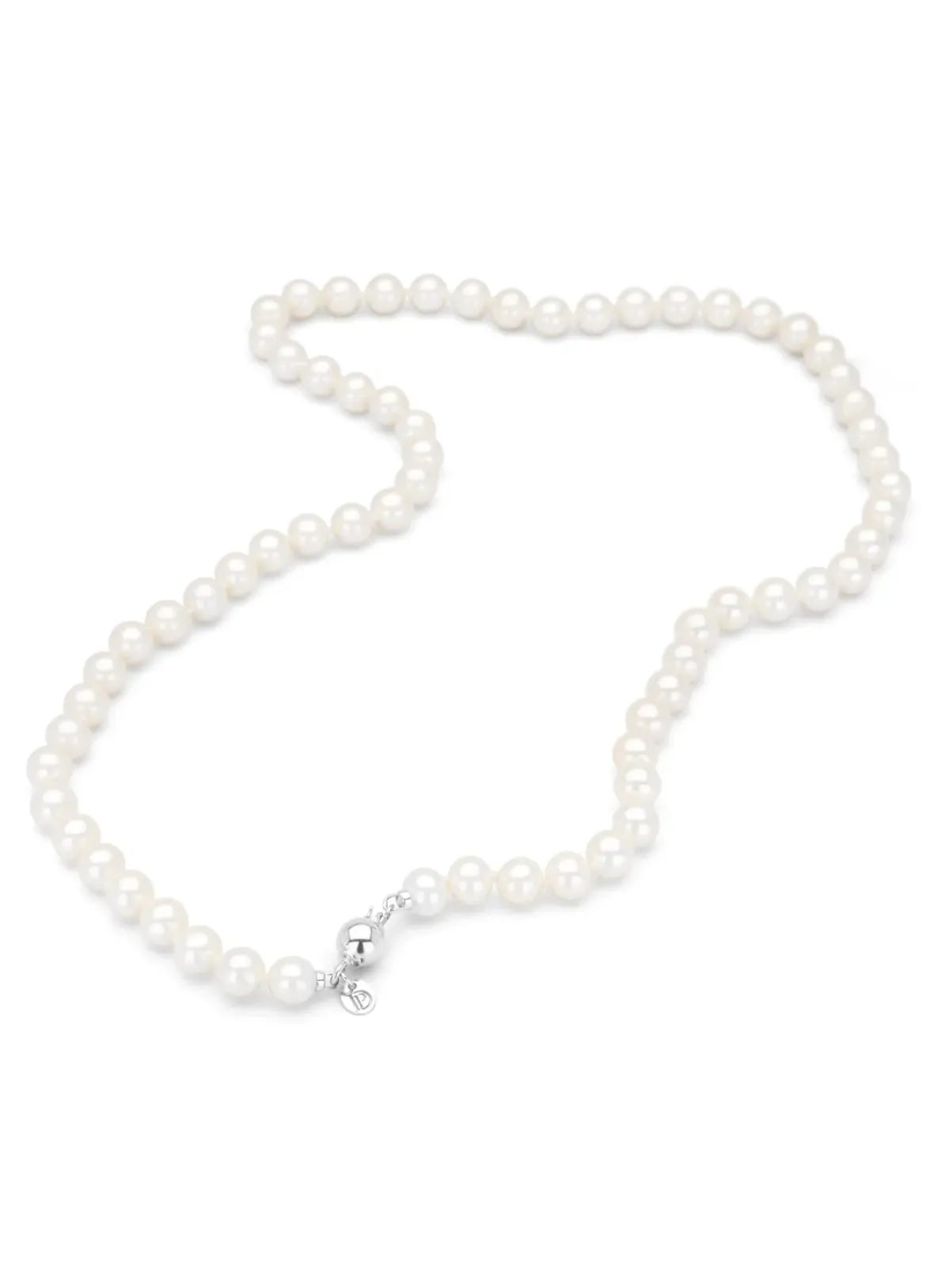 Diamond Point Witgouden Colliers|Parelkettingen<Witgouden parelketting Rivièra