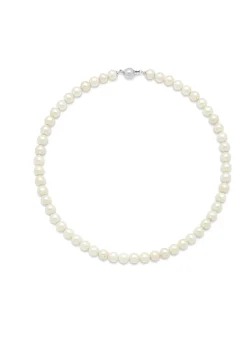 Diamond Point Witgouden Colliers|Parelkettingen<Witgouden parelketting Rivièra