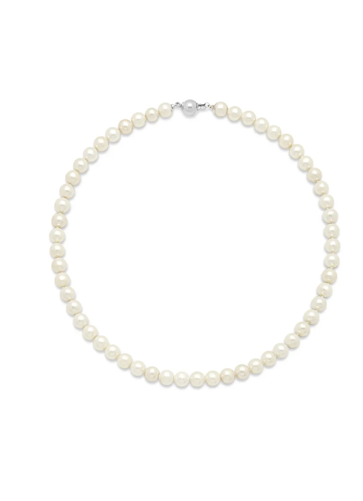 Diamond Point Witgouden Colliers|Parelkettingen<Witgouden parelketting Rivièra