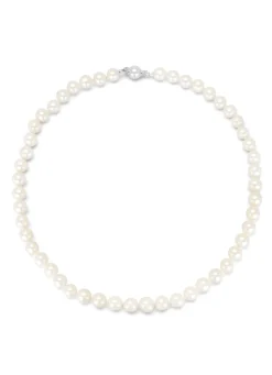 Diamond Point Witgouden Colliers|Parelkettingen<Witgouden parelketting Rivièra