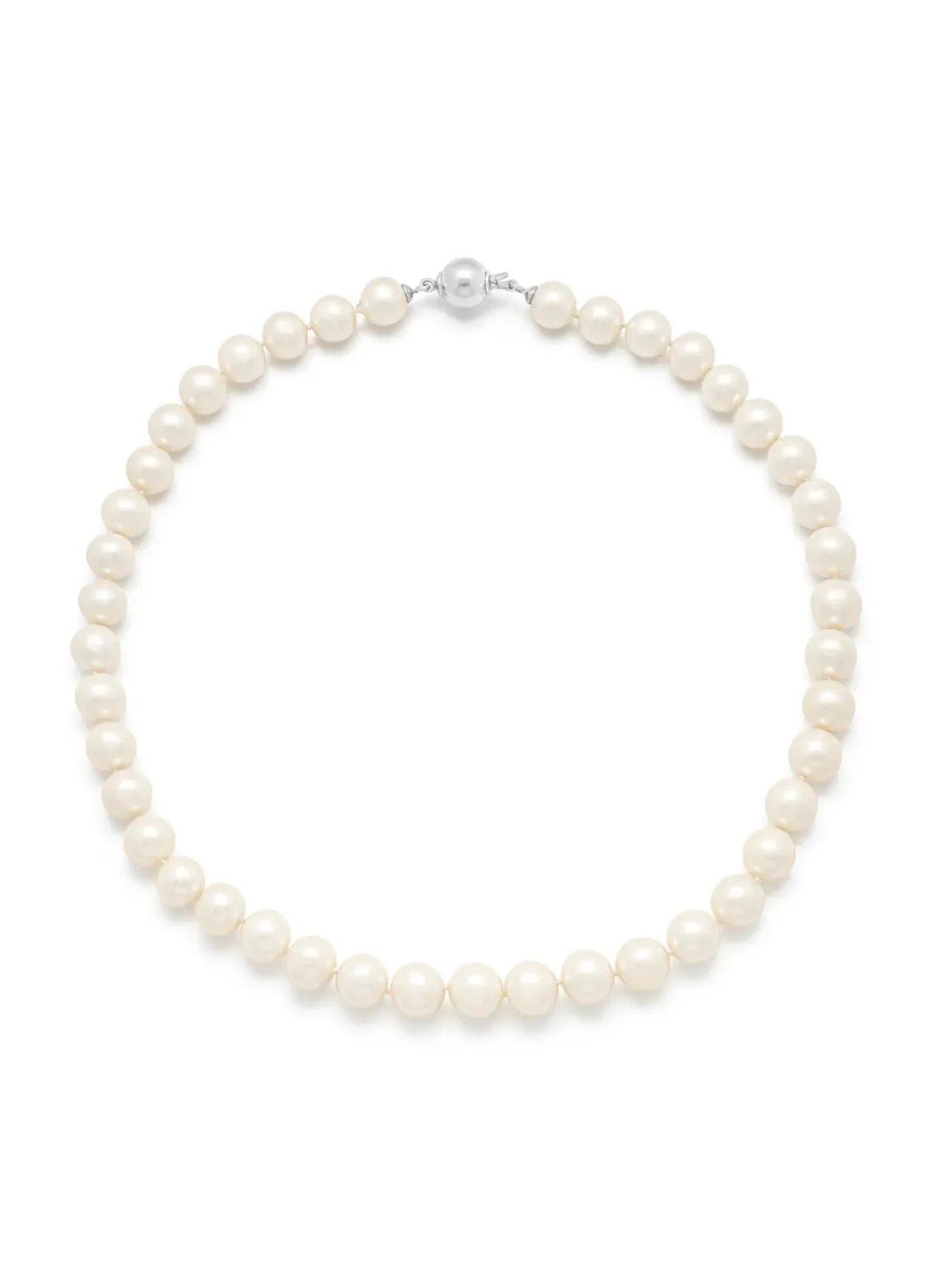 Diamond Point Witgouden Colliers|Parelkettingen<Witgouden parelketting Rivièra
