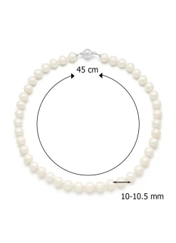 Diamond Point Witgouden Colliers|Parelkettingen<Witgouden parelketting Rivièra