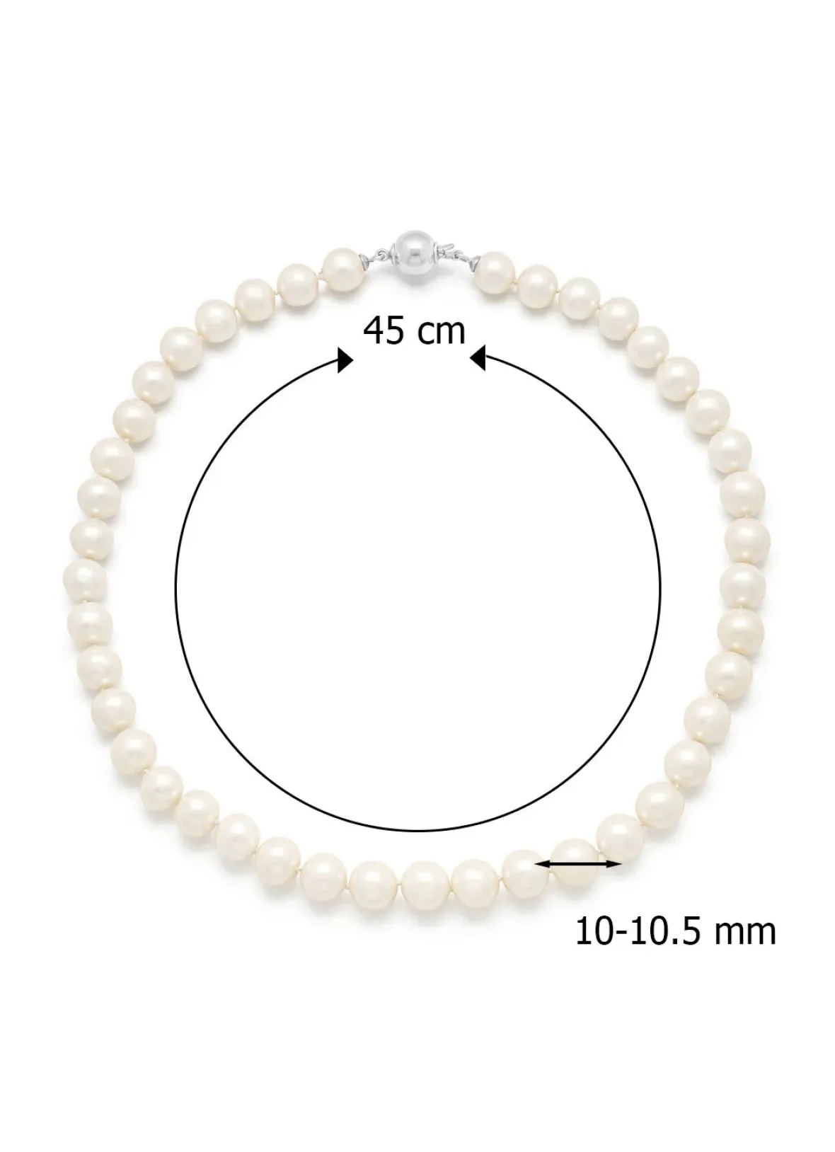 Diamond Point Witgouden Colliers|Parelkettingen<Witgouden parelketting Rivièra