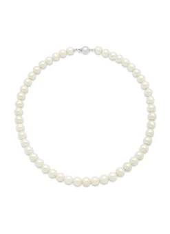 Diamond Point Witgouden Colliers|Parelkettingen<Witgouden parelketting Rivièra