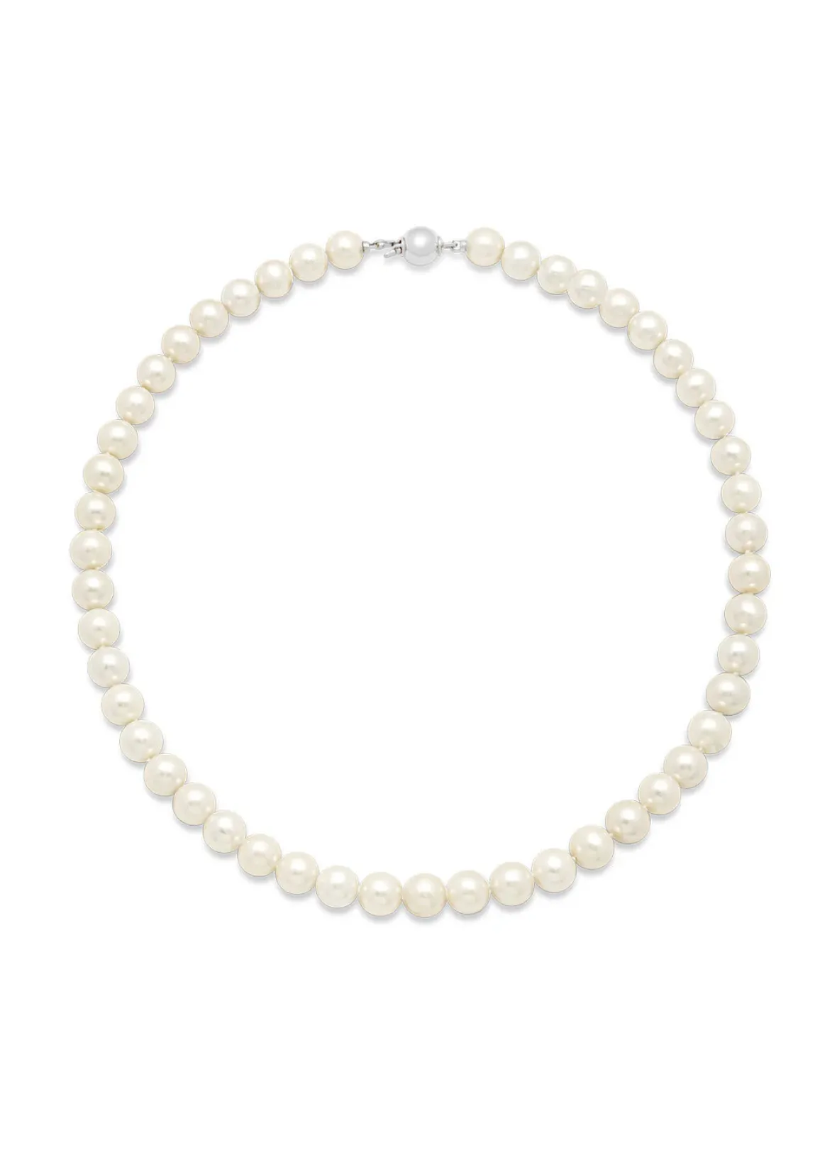 Diamond Point Witgouden Colliers|Parelkettingen<Witgouden parelketting Rivièra