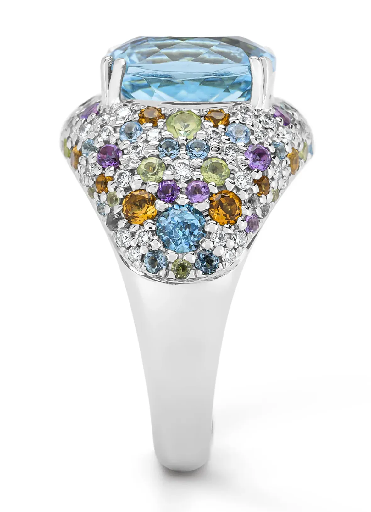Diamond Point Witgouden Ringen|Ringen Met Kleurstenen<Witgouden ring, 5.27 ct aquamarijn, Gallery