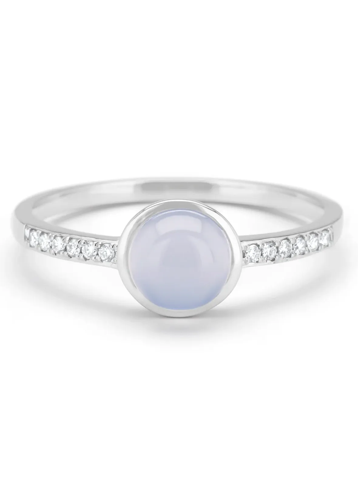 Diamond Point Witgouden Ringen|Ringen Met Kleurstenen<Witgouden ring, 0.93 ct blauwe chalcedoon, Little Drops