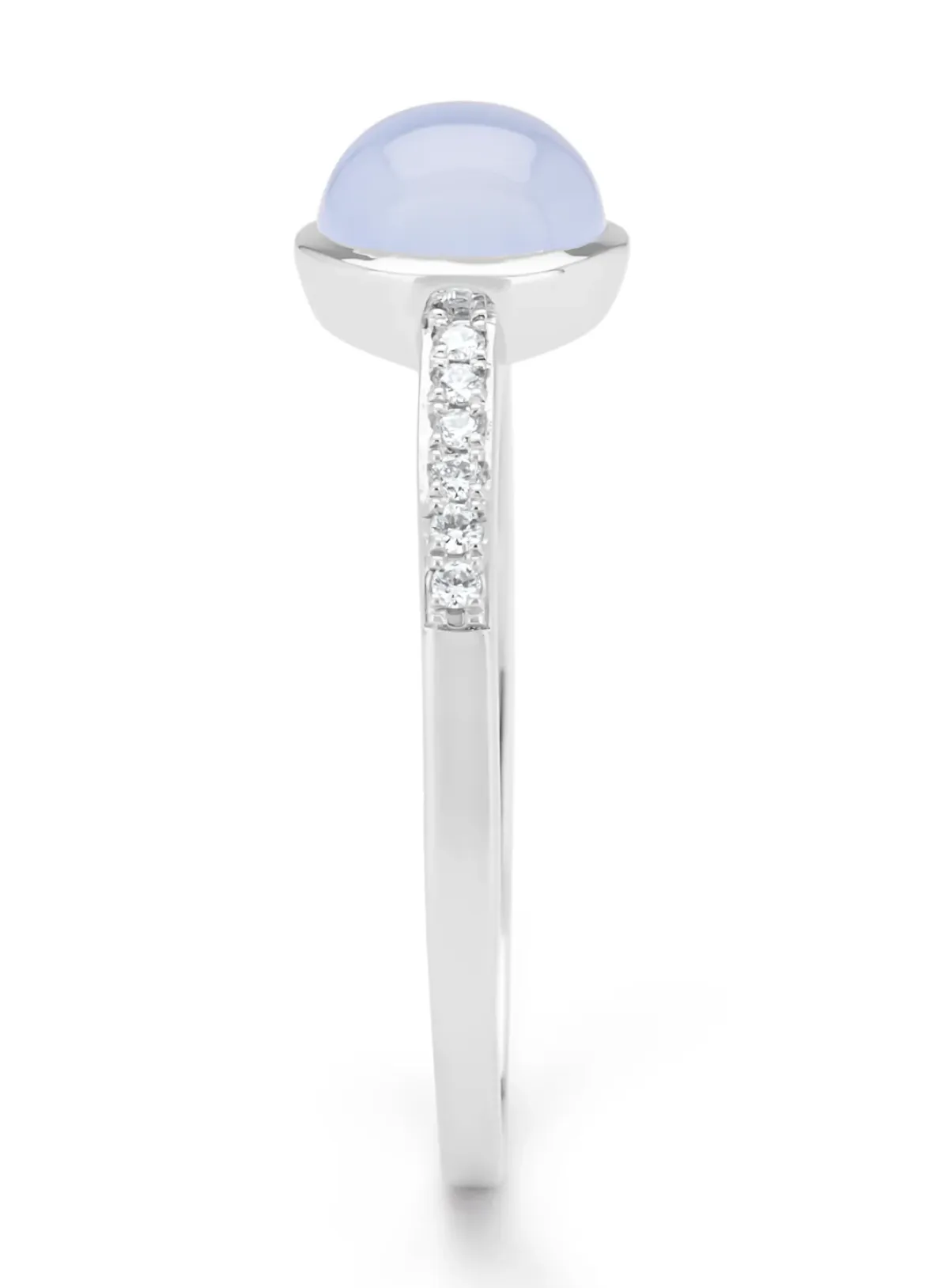 Diamond Point Witgouden Ringen|Ringen Met Kleurstenen<Witgouden ring, 0.93 ct blauwe chalcedoon, Little Drops