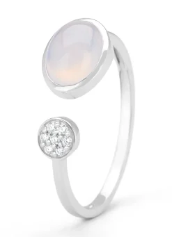 Diamond Point Witgouden Ringen|Ringen Met Kleurstenen<Witgouden ring, 1.19 ct blauwe chalcedoon, Little Drops