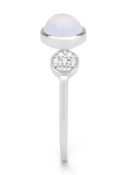 Diamond Point Witgouden Ringen|Ringen Met Kleurstenen<Witgouden ring, 1.19 ct blauwe chalcedoon, Little Drops