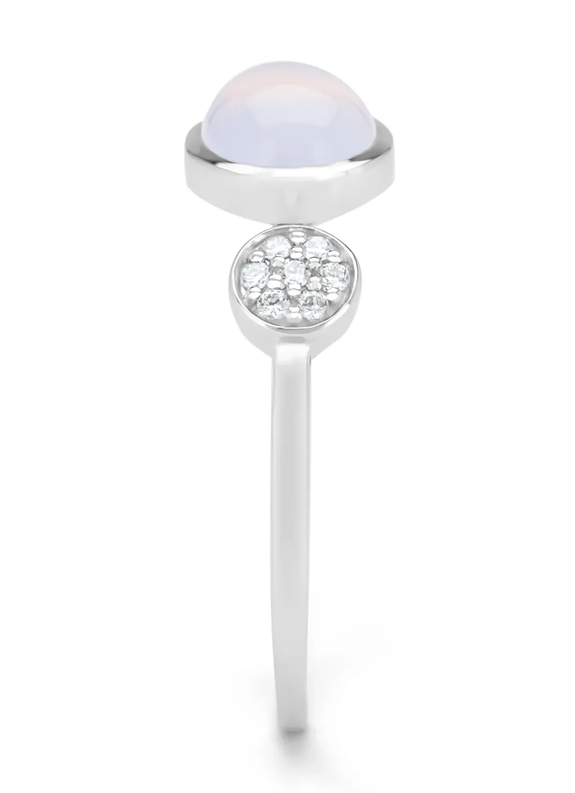 Diamond Point Witgouden Ringen|Ringen Met Kleurstenen<Witgouden ring, 1.19 ct blauwe chalcedoon, Little Drops