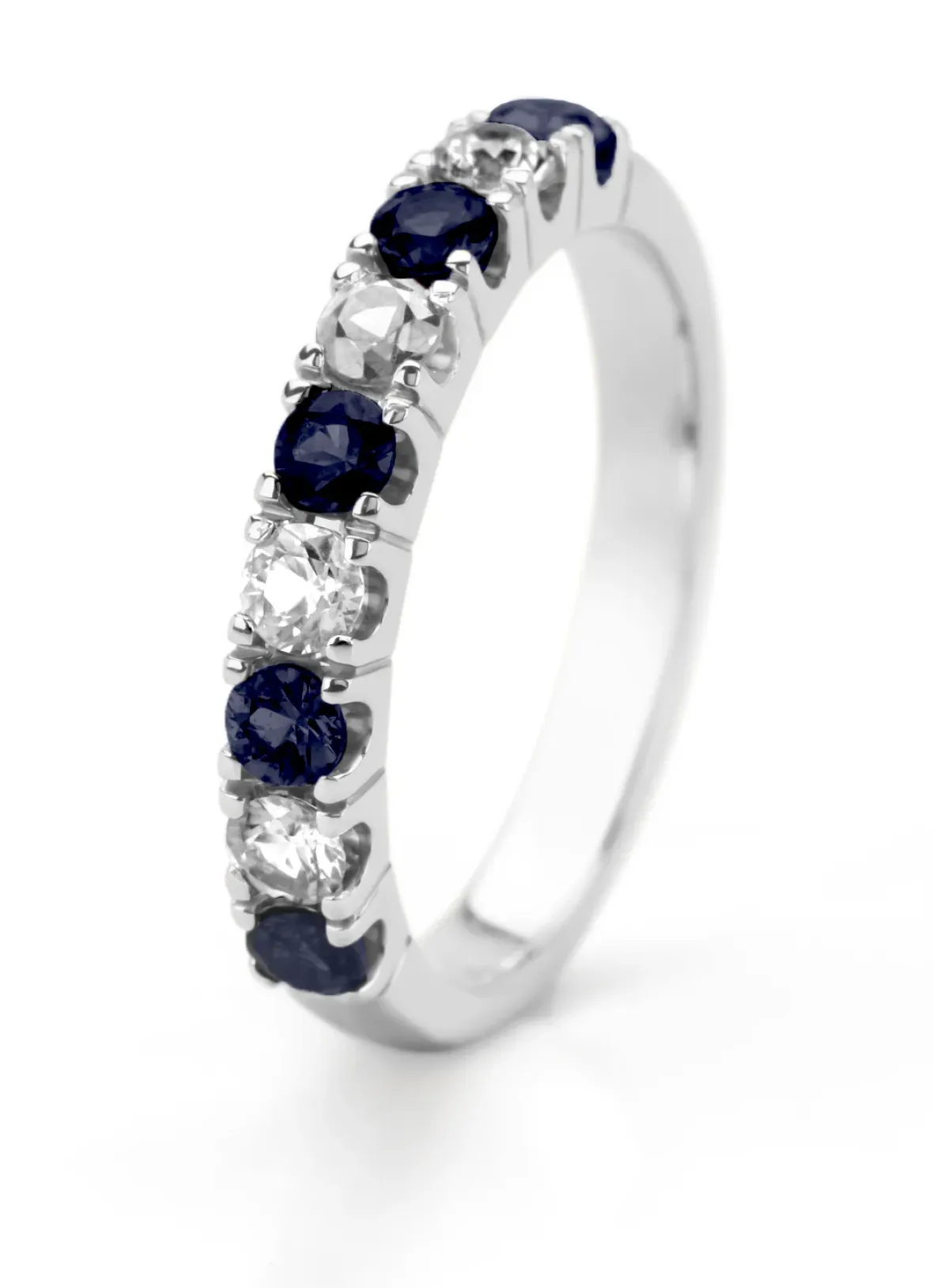Diamond Point Witgouden Ringen|Ringen Met Kleurstenen<Witgouden ring, 0.56 ct blauwe saffier, Ensemble