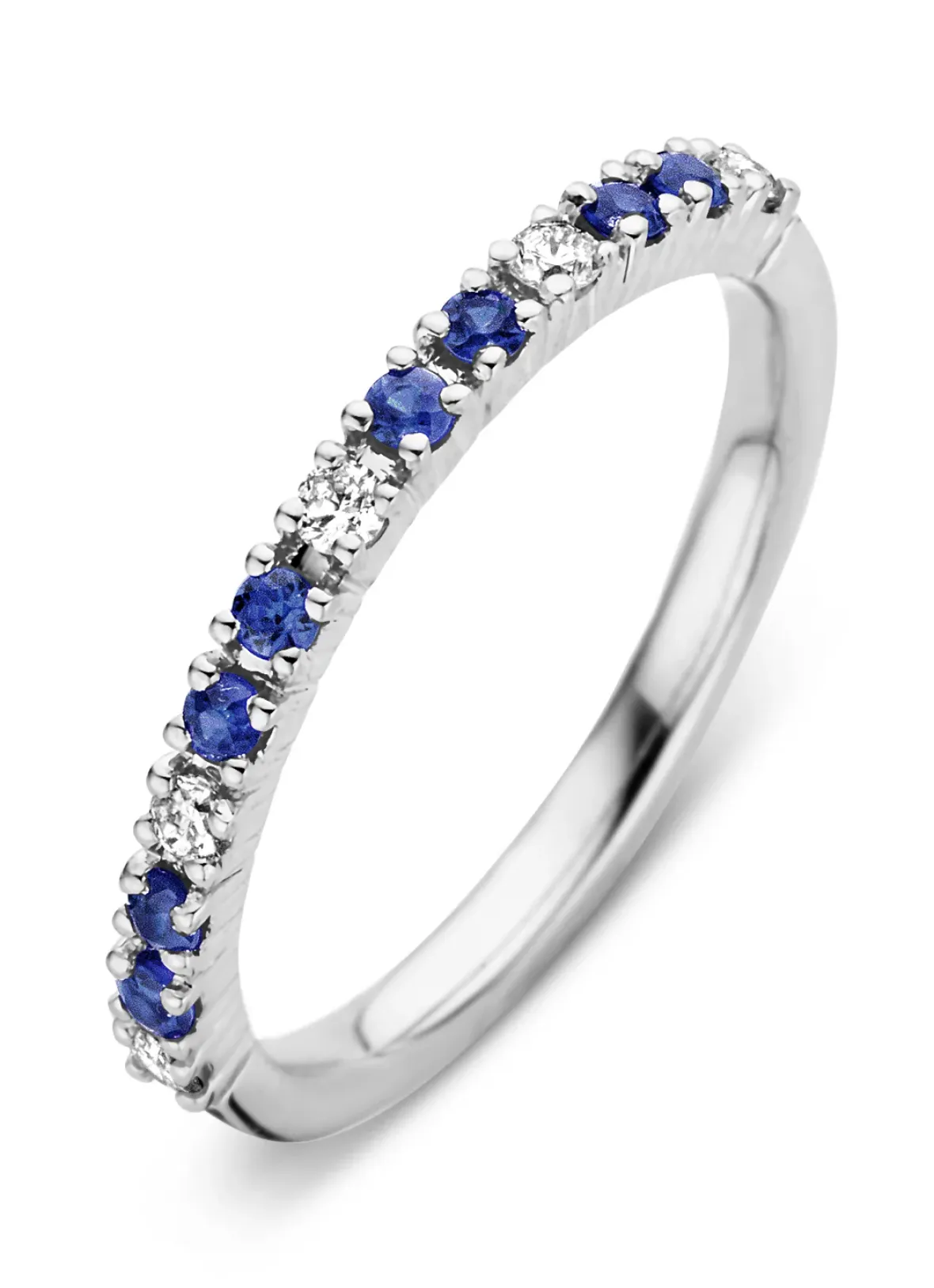 Diamond Point Witgouden Ringen|Ringen Met Kleurstenen<Witgouden ring, 0.22 ct blauwe saffier, Ensemble