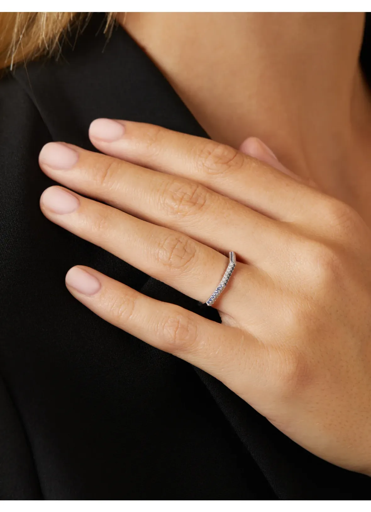 Diamond Point Witgouden Ringen|Ringen Met Kleurstenen<Witgouden ring, 0.16 ct blauwe saffier, Ensemble