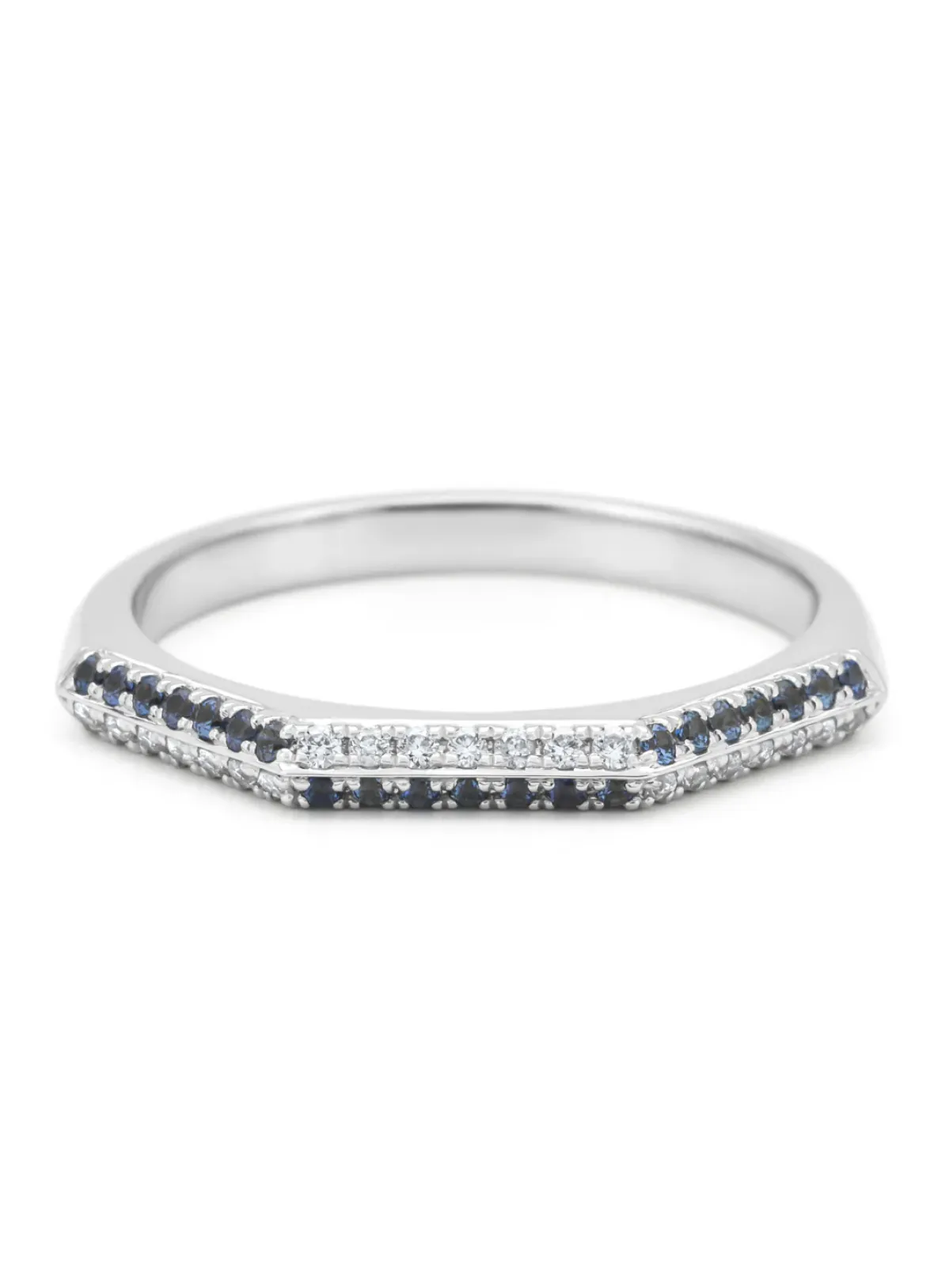 Diamond Point Witgouden Ringen|Ringen Met Kleurstenen<Witgouden ring, 0.16 ct blauwe saffier, Ensemble