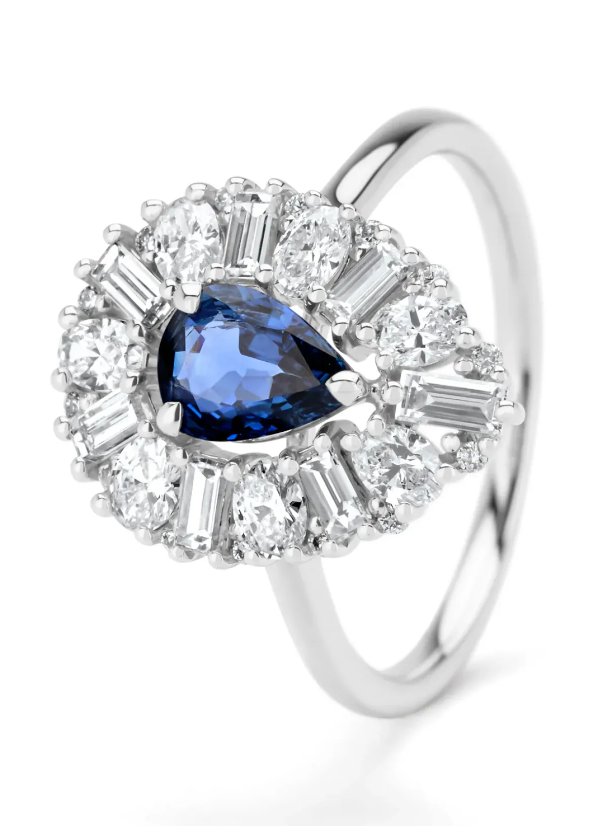 Diamond Point Witgouden Ringen|Ringen Met Kleurstenen<Witgouden ring, 0.76 ct blauwe saffier, Gallery