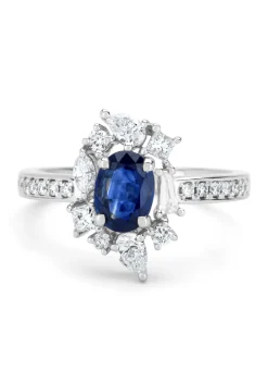 Diamond Point Witgouden Ringen|Ringen Met Kleurstenen<Witgouden ring, 0.98 ct blauwe saffier, Majestic