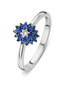 Diamond Point Witgouden Ringen|Ringen Met Kleurstenen<Witgouden ring, 0.29 ct blauwe saffier, Majestic