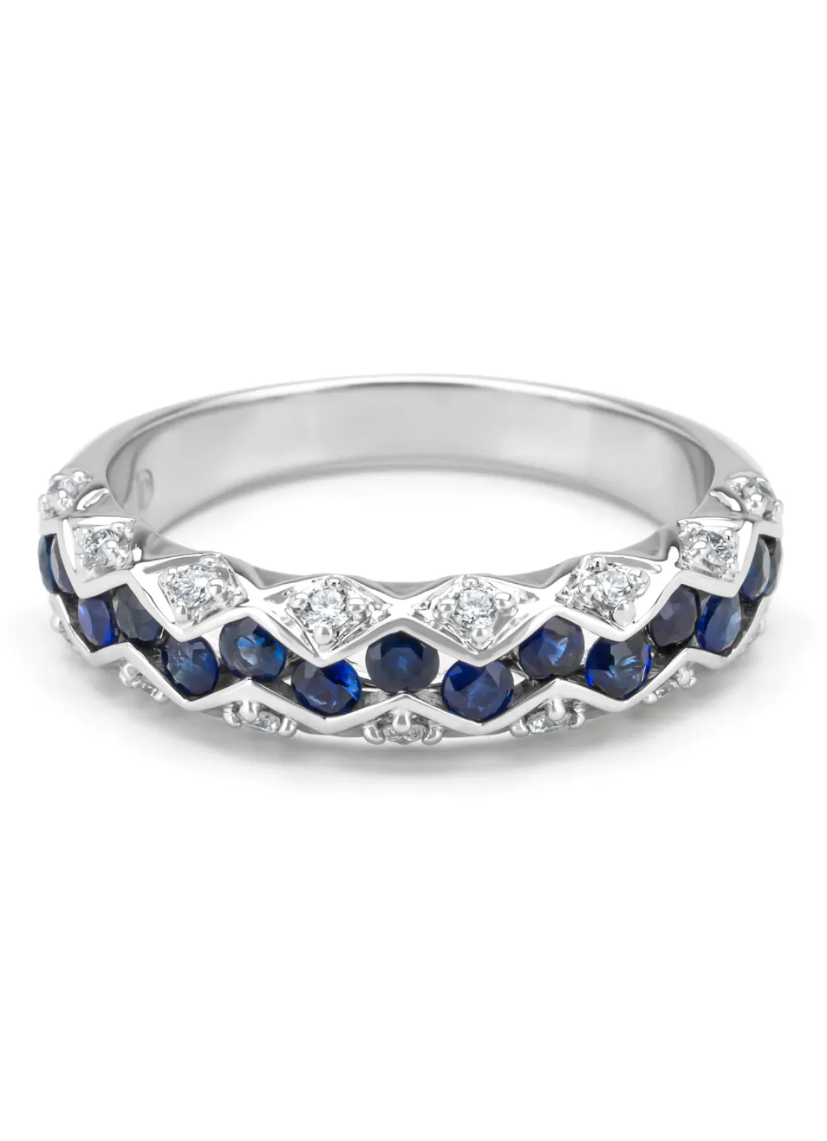Diamond Point Witgouden Ringen|Ringen Met Kleurstenen<Witgouden ring, 0.79 ct blauwe saffier, Majestic