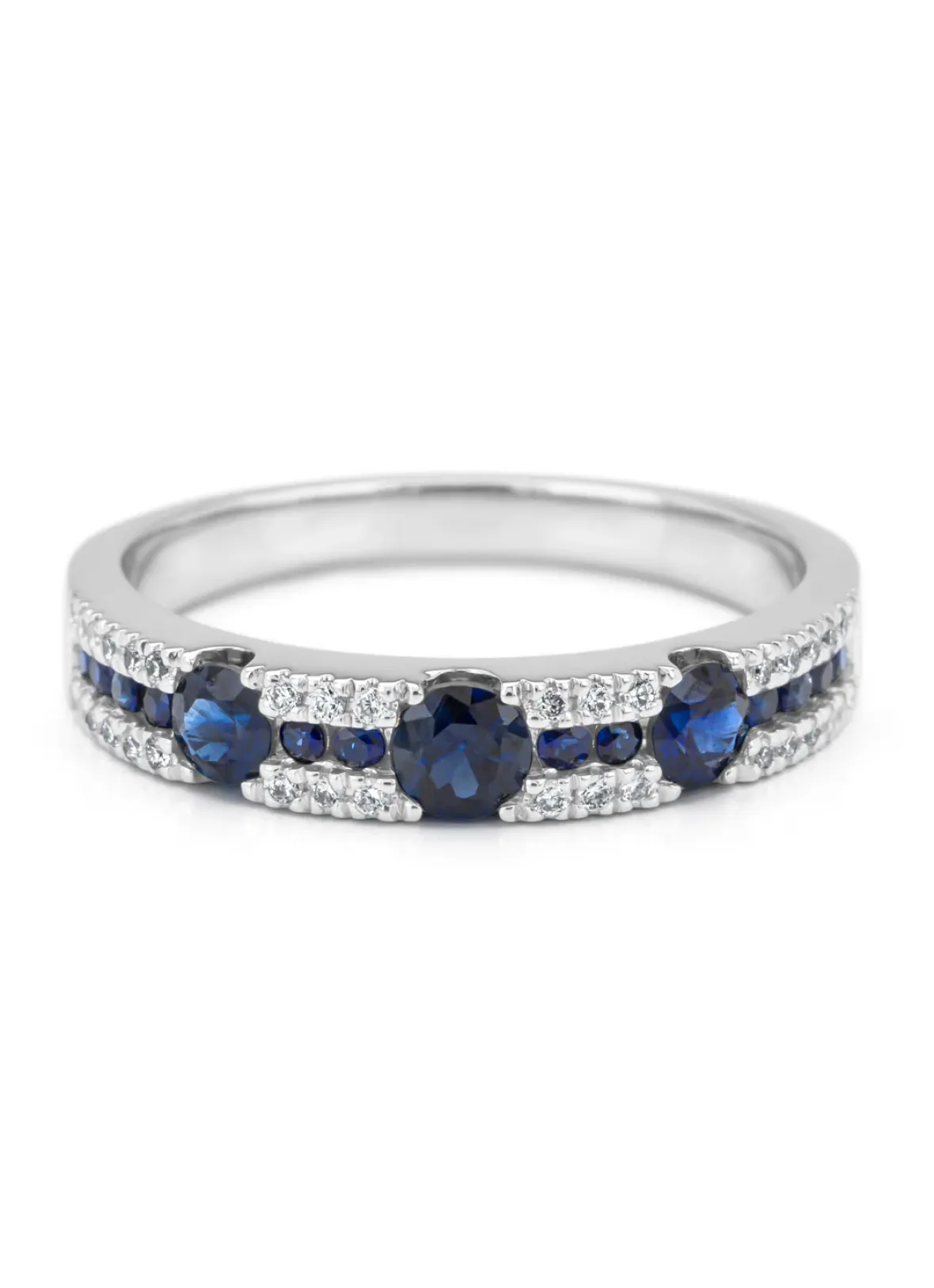 Diamond Point Witgouden Ringen|Ringen Met Kleurstenen<Witgouden ring, 0.69 ct blauwe saffier, Majestic