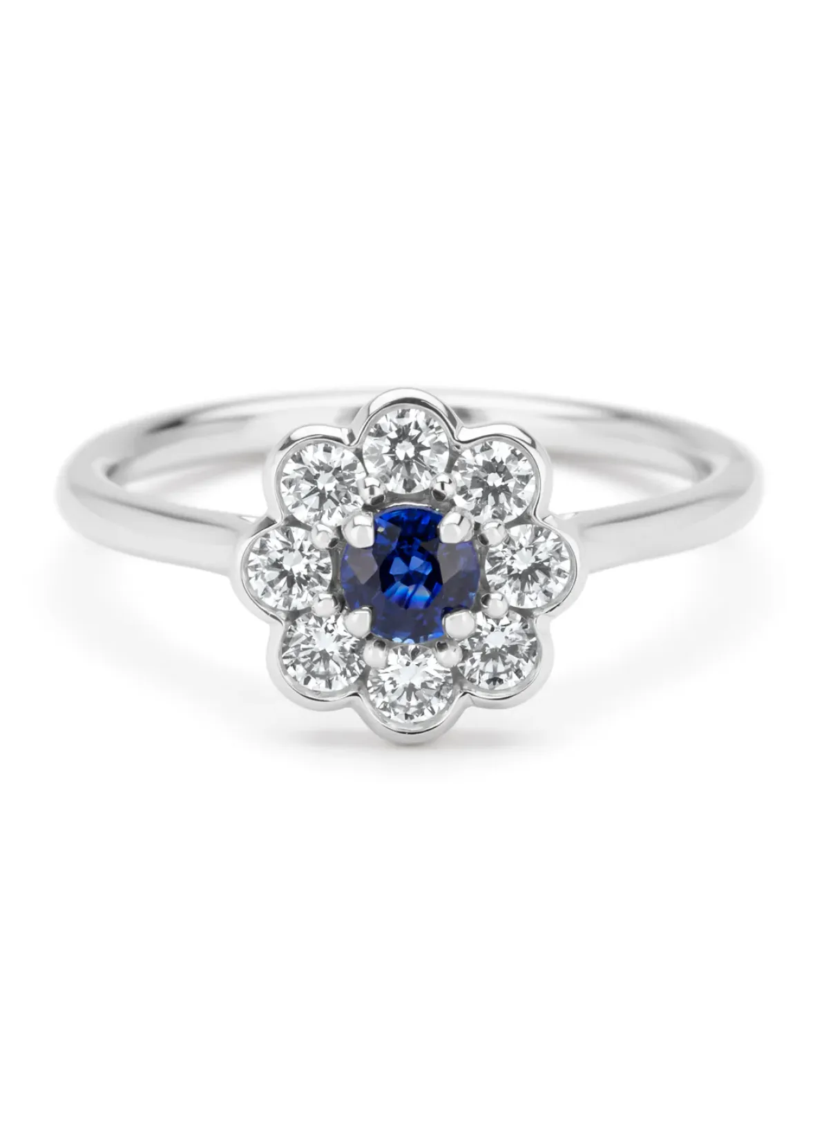 Diamond Point Witgouden Ringen|Ringen Met Kleurstenen<Witgouden ring, 0.33 ct blauwe saffier, Majestic