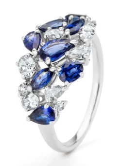 Diamond Point Witgouden Ringen|Ringen Met Kleurstenen<Witgouden ring, 2.06 ct blauwe saffier, Majestic