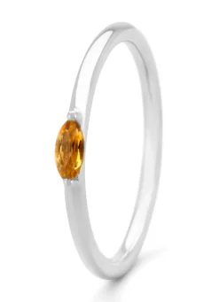 Diamond Point Witgouden Ringen|Ringen Met Kleurstenen<Witgouden ring, 0.12 ct citrien, Joy