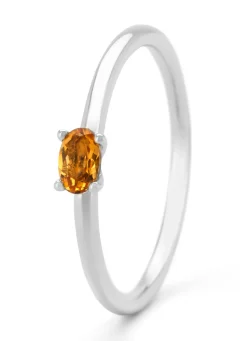 Diamond Point Witgouden Ringen|Ringen Met Kleurstenen<Witgouden ring, 0.16 ct citrien, Joy