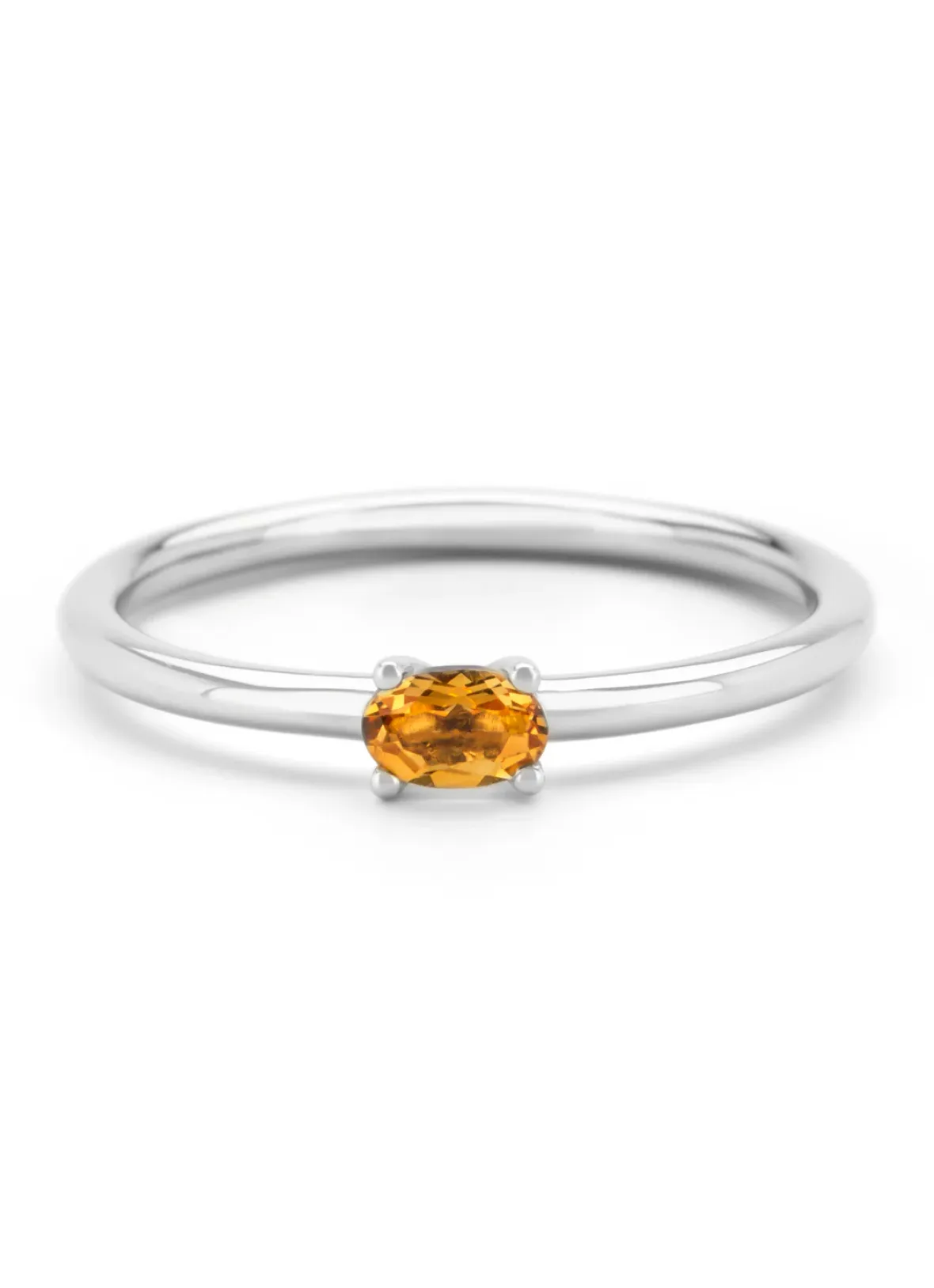 Diamond Point Witgouden Ringen|Ringen Met Kleurstenen<Witgouden ring, 0.16 ct citrien, Joy