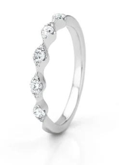 Diamond Point Witgouden Ringen|Diamanten Ringen<Witgouden ring, 0.24 ct diamant, Caviar