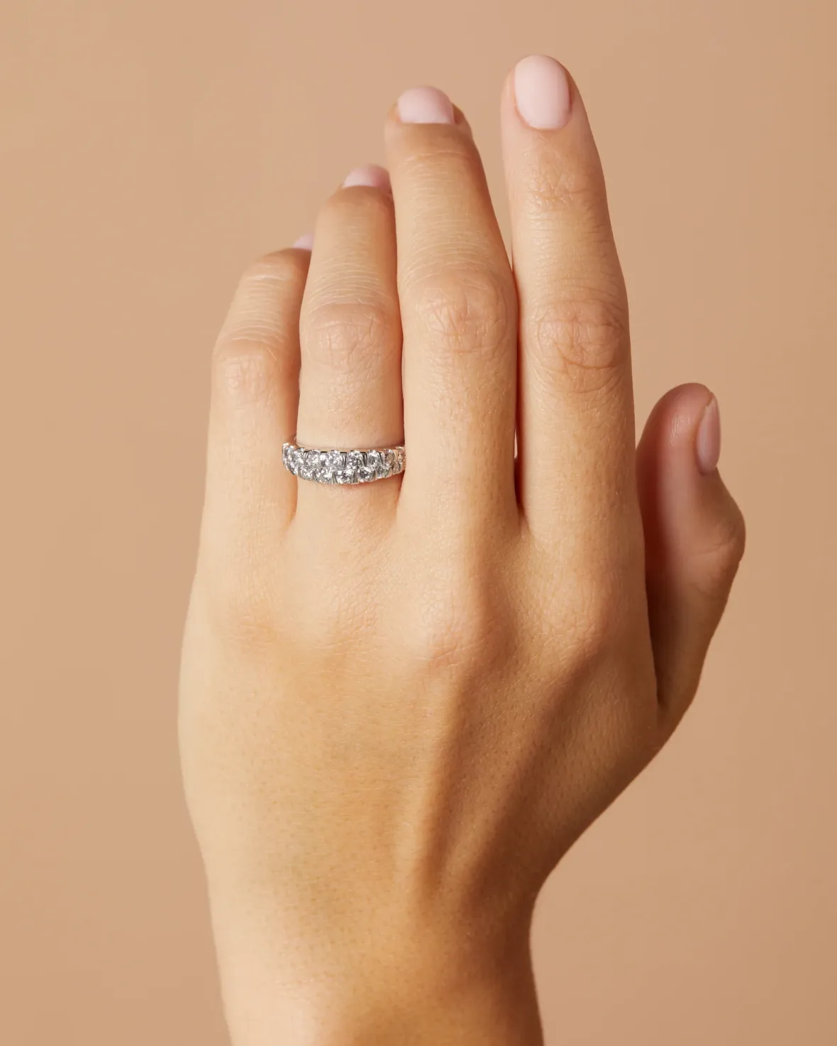 Diamond Point Witgouden Ringen|Diamanten Ringen<Witgouden ring, 1.05 ct diamant, Caviar