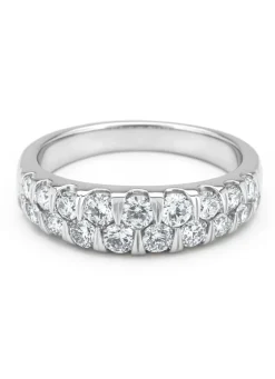 Diamond Point Witgouden Ringen|Diamanten Ringen<Witgouden ring, 1.05 ct diamant, Caviar