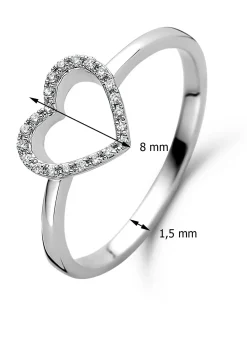 Diamond Point Witgouden Ringen|Diamanten Ringen<Witgouden ring, 0.06 ct diamant, Dreamer