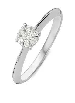 Diamond Point Witgouden Ringen|Diamanten Ringen<Witgouden ring, 0.17 ct diamant, Enchanted