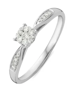 Diamond Point Witgouden Ringen|Diamanten Ringen<Witgouden ring, 0.15 ct diamant, Enchanted