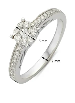 Diamond Point Witgouden Ringen|Diamanten Ringen<Witgouden ring, 0.32 ct diamant, Enchanted