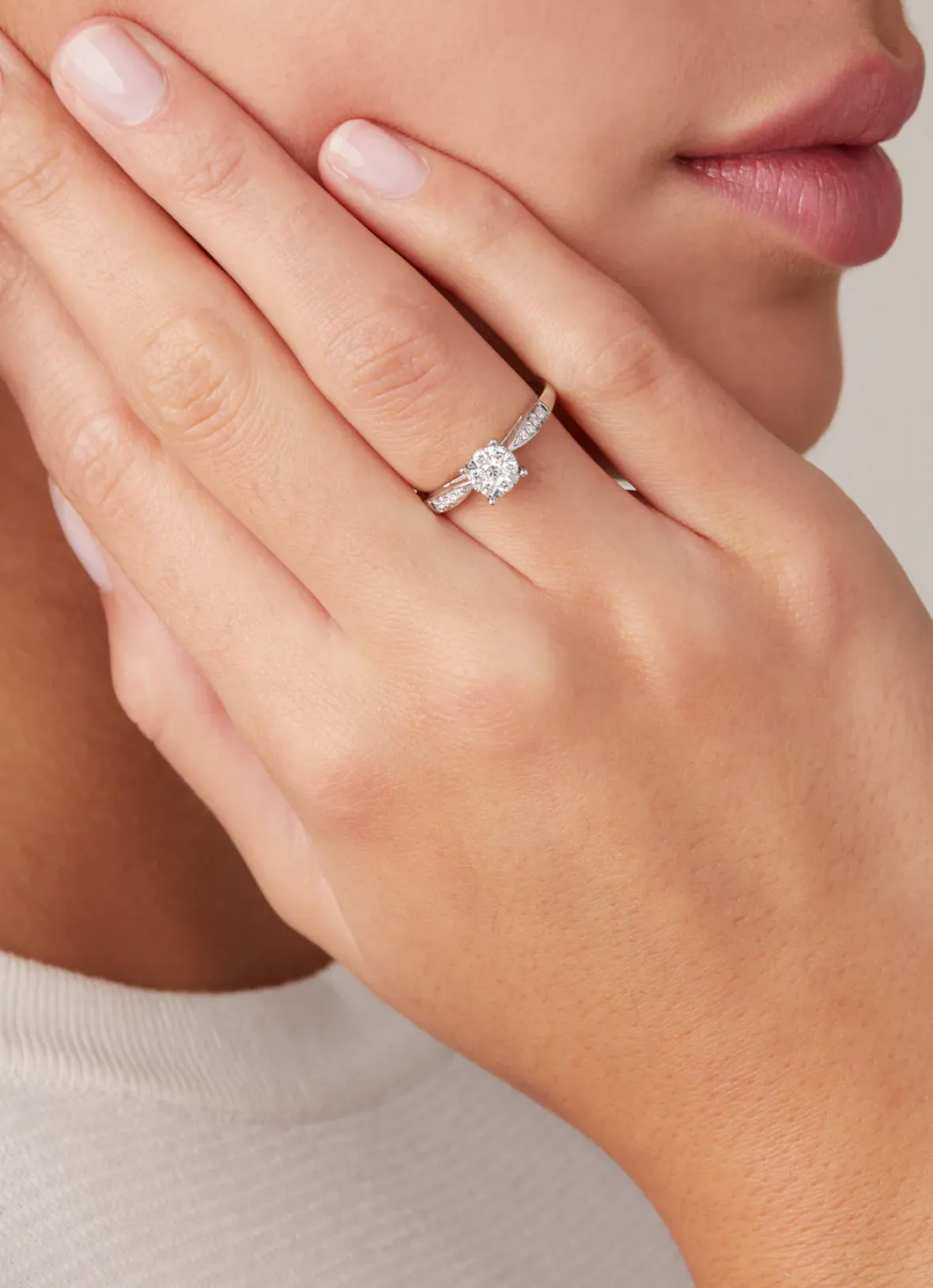 Diamond Point Witgouden Ringen|Diamanten Ringen<Witgouden ring, 0.29 ct diamant, Enchanted