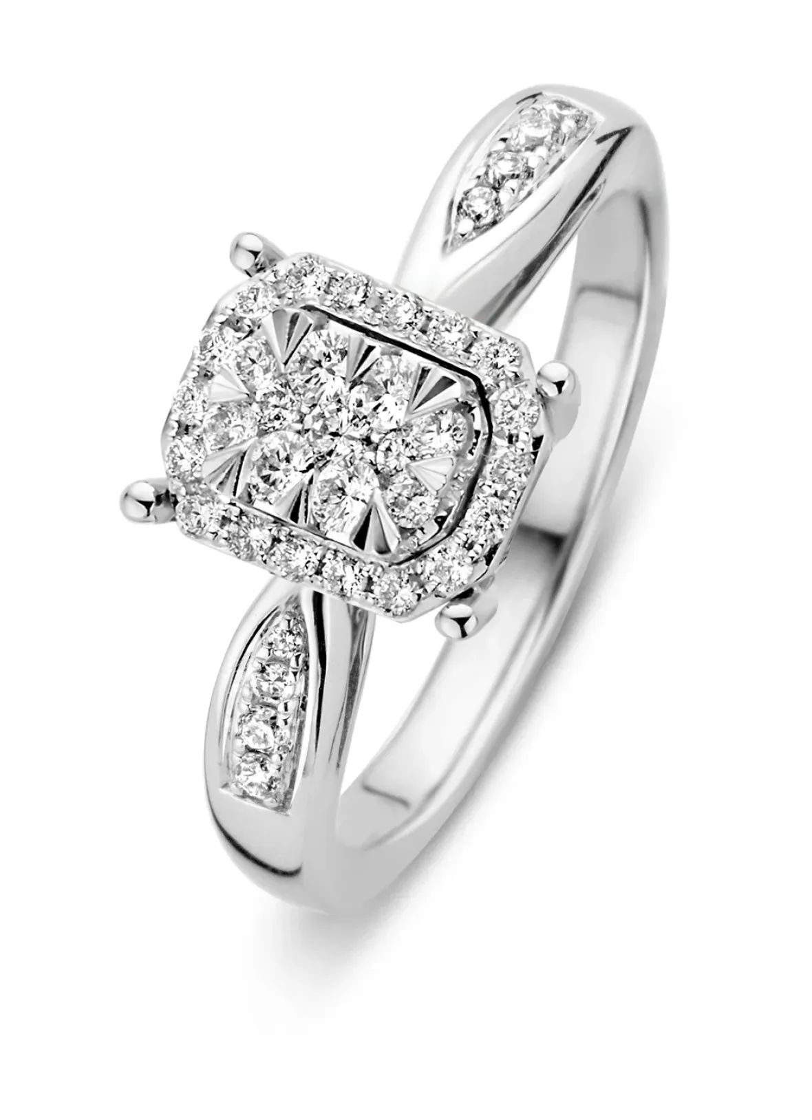 Diamond Point Witgouden Ringen|Diamanten Ringen<Witgouden ring, 0.34 ct diamant, Enchanted