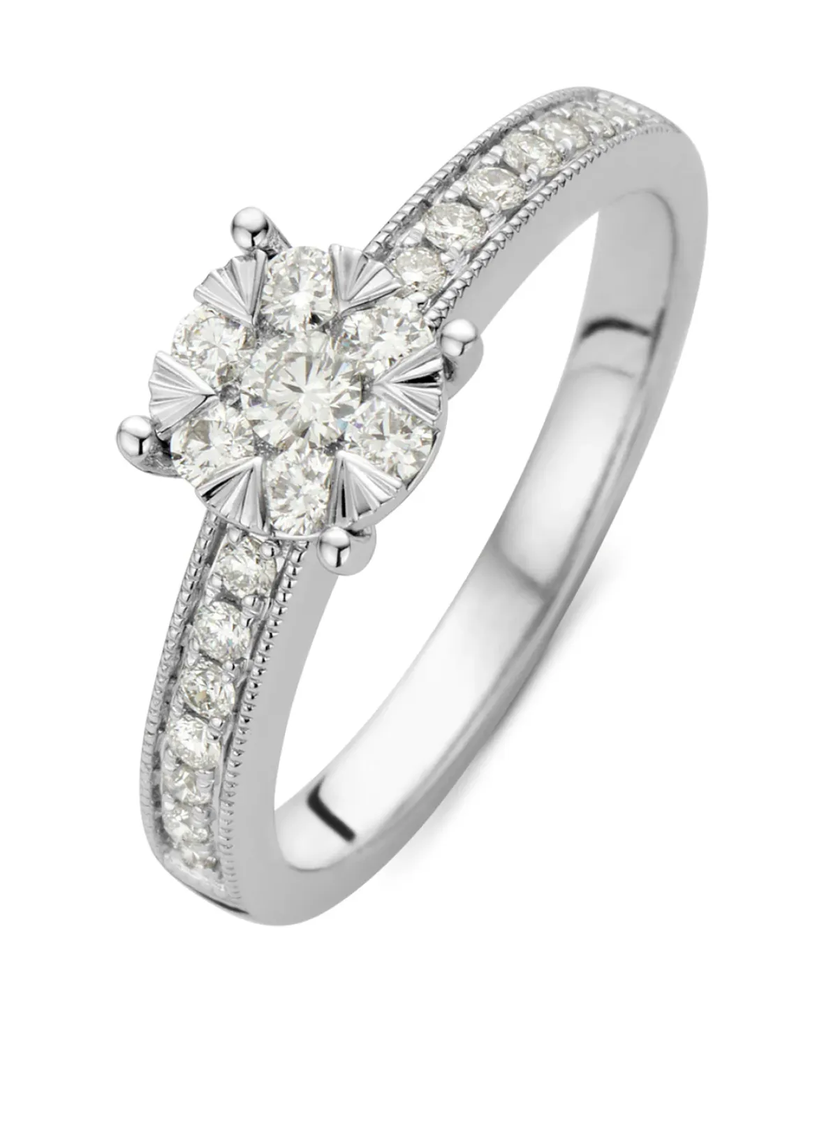 Diamond Point Witgouden Ringen|Diamanten Ringen<Witgouden ring, 0.40 ct diamant, Enchanted