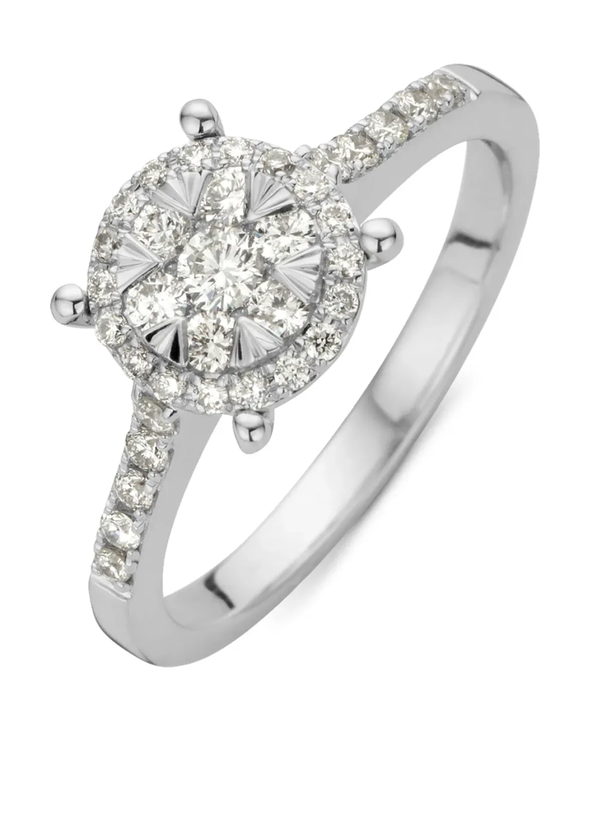 Diamond Point Witgouden Ringen|Diamanten Ringen<Witgouden ring, 0.47 ct diamant, Enchanted
