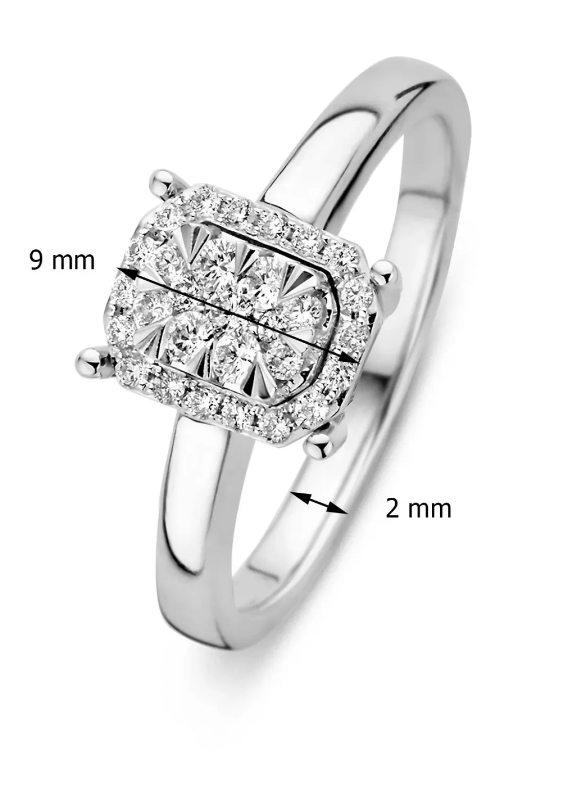 Diamond Point Witgouden Ringen|Diamanten Ringen<Witgouden ring, 0.28 ct diamant, Enchanted