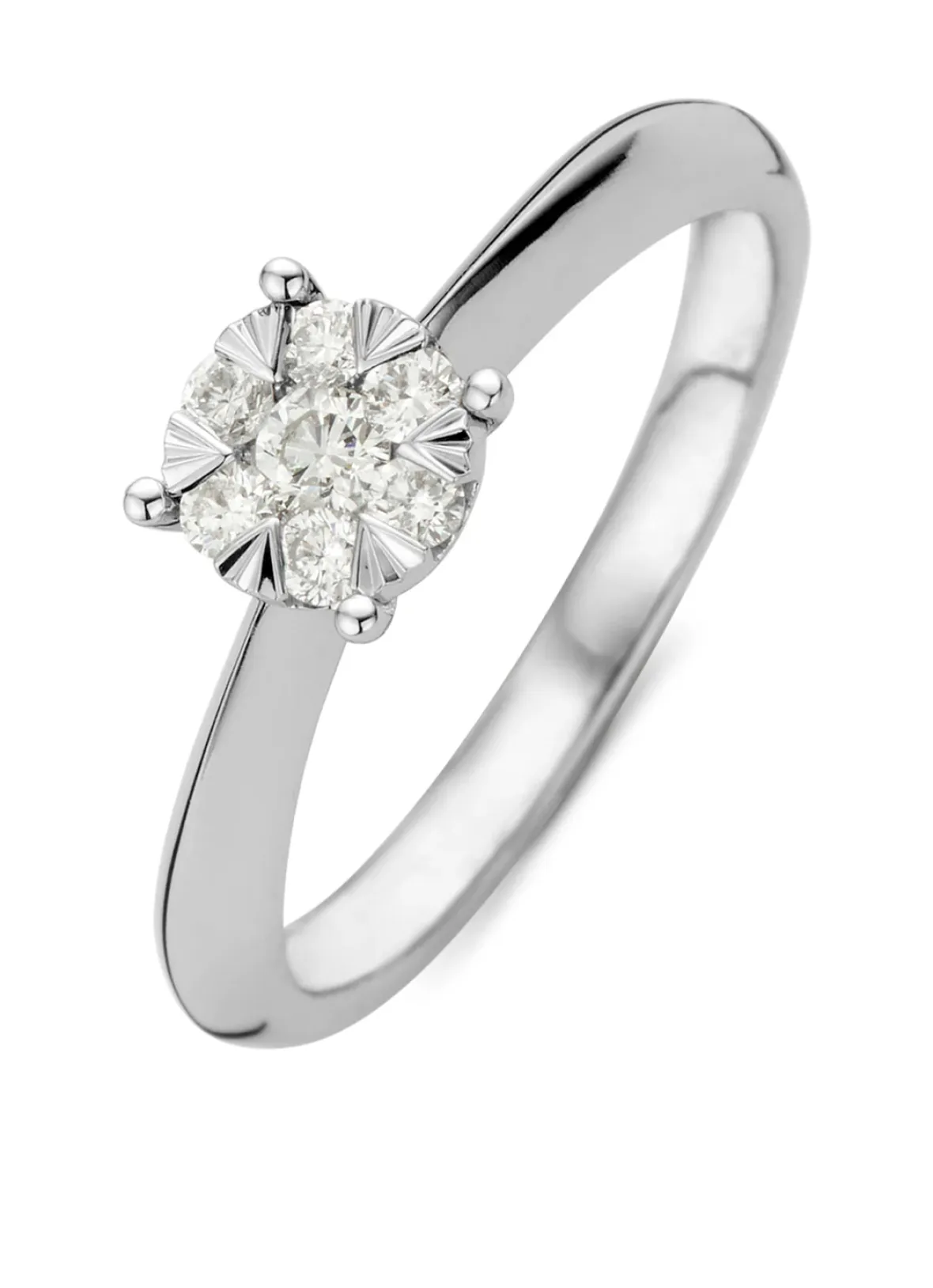 Diamond Point Witgouden Ringen|Diamanten Ringen<Witgouden ring, 0.25 ct diamant, Enchanted